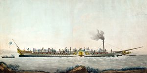 Der Charles-Philippe, das erste Dampfschiff, das am 20. August 1816 auf der Seine zu Wasser gelassen wurde